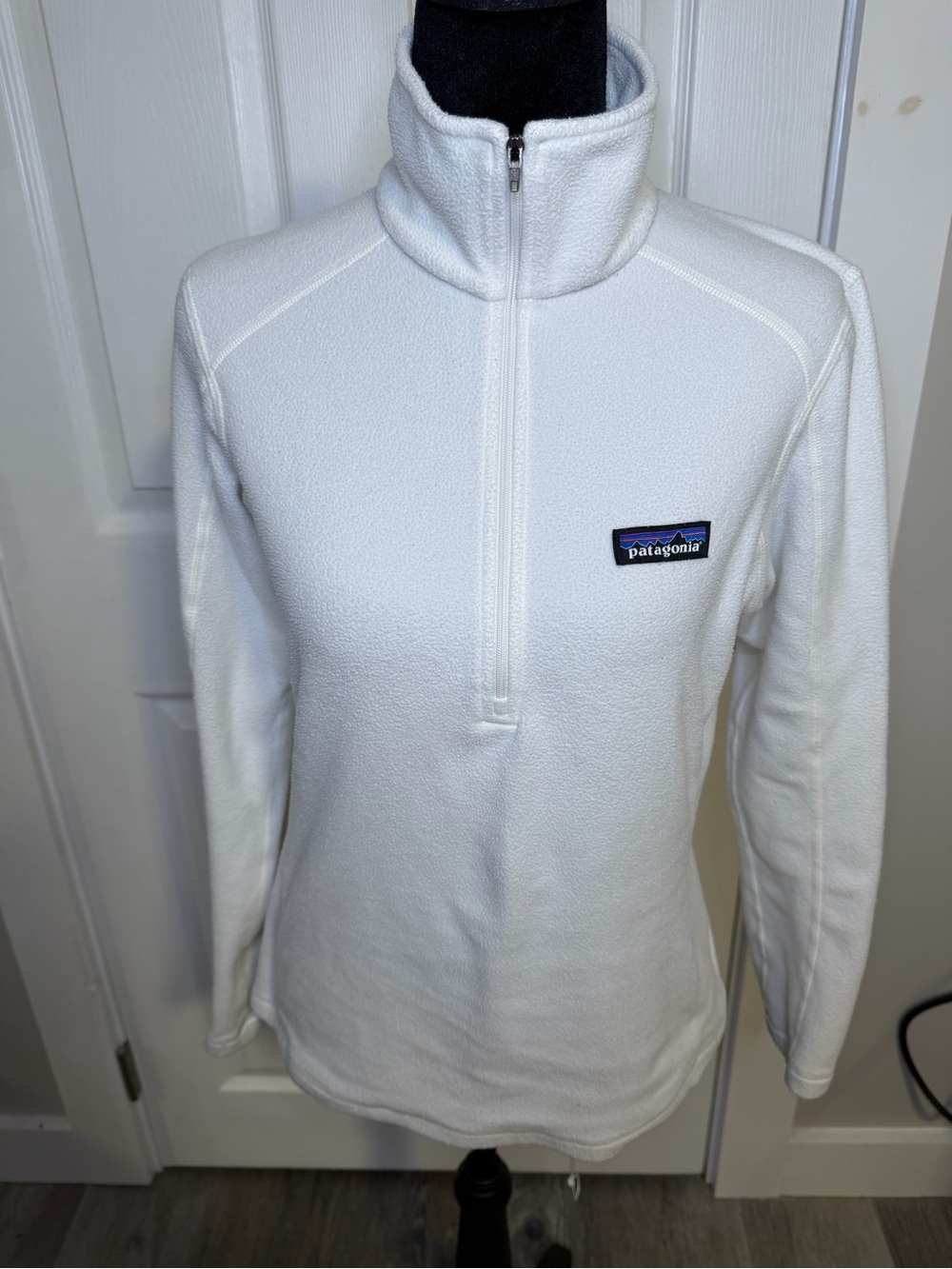 Patagonia Micro D 1/4 Zip Fleece Women’s XS Birch White